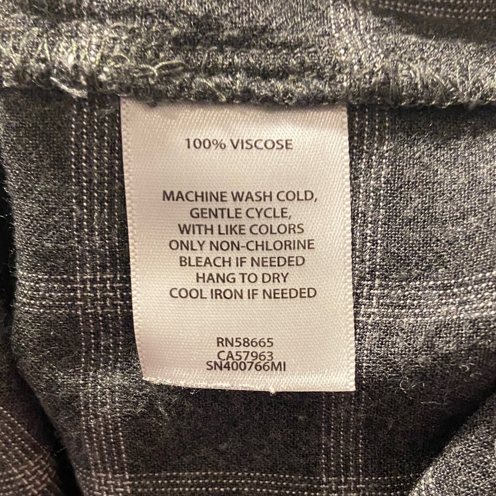 Something Navy Gray Plaid Button-Front Blouse Sma… - image 5